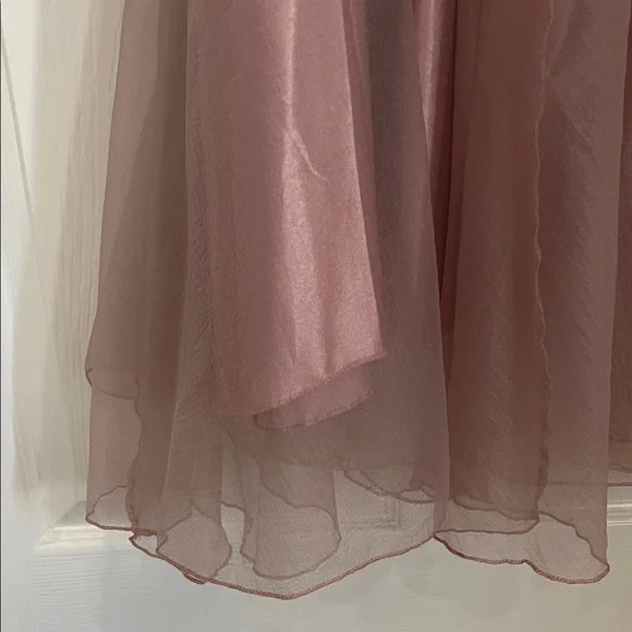 Dusty Pink and Black Bow Organza Princess Skirt Bowknot A Line Midi/Knee XL - Picture 3 of 6